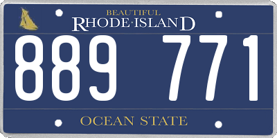 RI license plate 889771