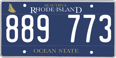 RI license plate 889773