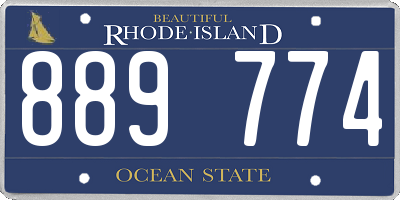 RI license plate 889774