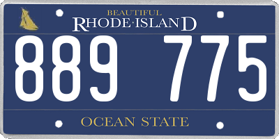 RI license plate 889775