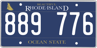 RI license plate 889776