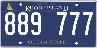 RI license plate 889777