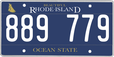 RI license plate 889779