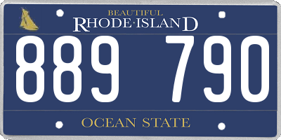 RI license plate 889790