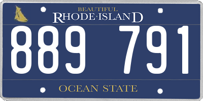 RI license plate 889791