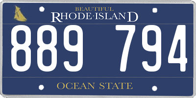 RI license plate 889794
