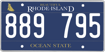 RI license plate 889795