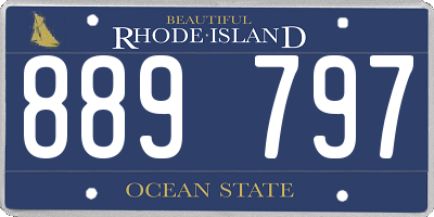RI license plate 889797