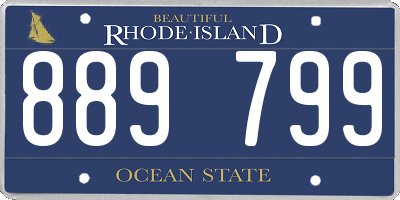 RI license plate 889799