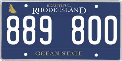 RI license plate 889800
