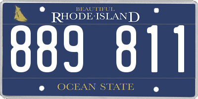 RI license plate 889811