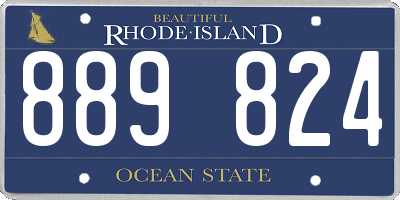RI license plate 889824