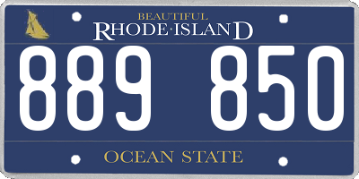 RI license plate 889850