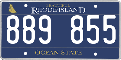 RI license plate 889855