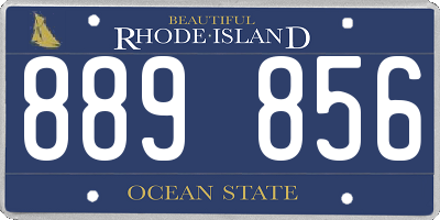 RI license plate 889856