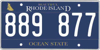 RI license plate 889877