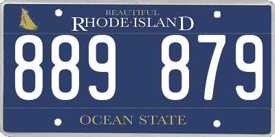 RI license plate 889879