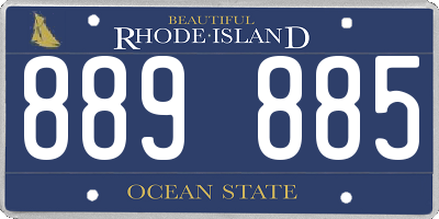 RI license plate 889885