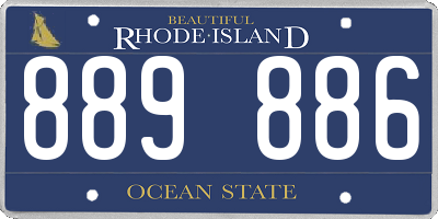 RI license plate 889886