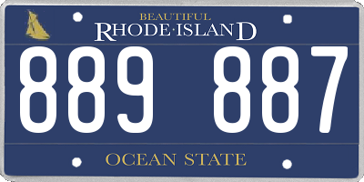 RI license plate 889887