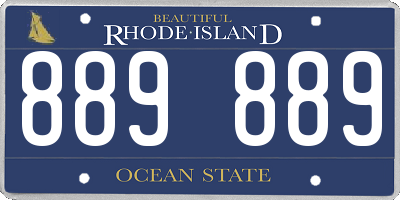 RI license plate 889889