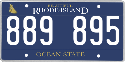 RI license plate 889895