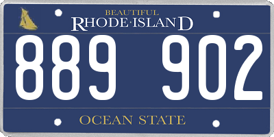 RI license plate 889902