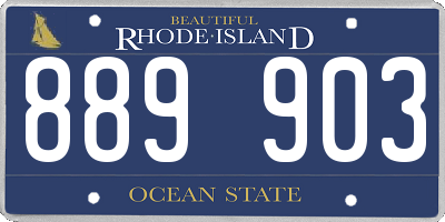 RI license plate 889903