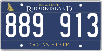 RI license plate 889913