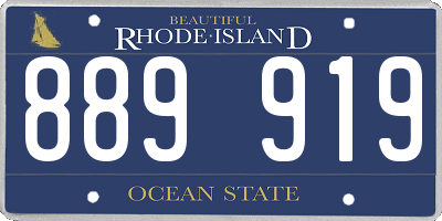 RI license plate 889919