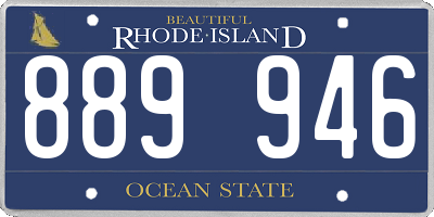 RI license plate 889946