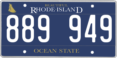 RI license plate 889949