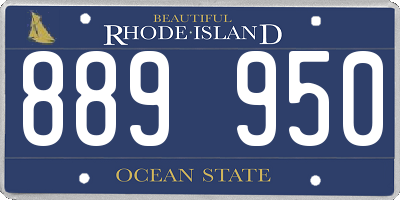 RI license plate 889950