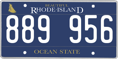 RI license plate 889956