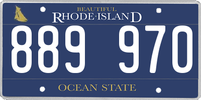 RI license plate 889970
