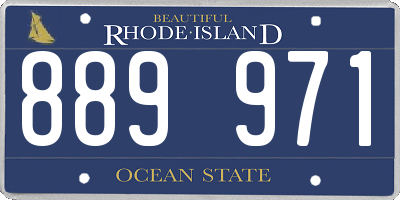 RI license plate 889971