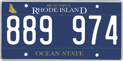 RI license plate 889974