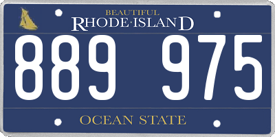 RI license plate 889975