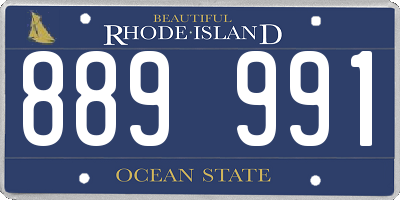 RI license plate 889991