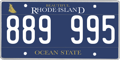 RI license plate 889995