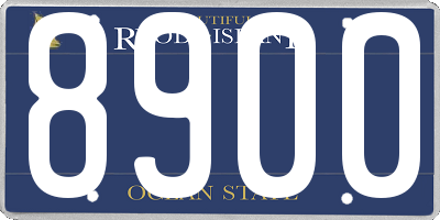RI license plate 8900