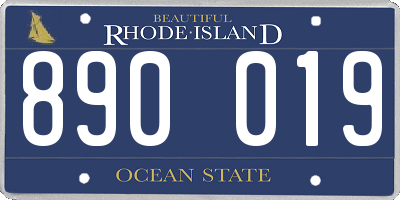 RI license plate 890019