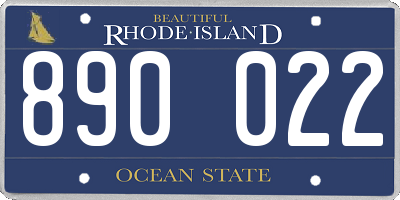 RI license plate 890022