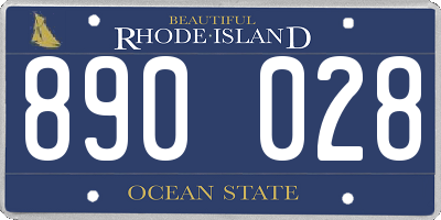 RI license plate 890028