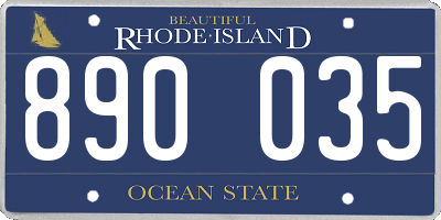 RI license plate 890035