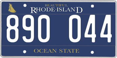RI license plate 890044