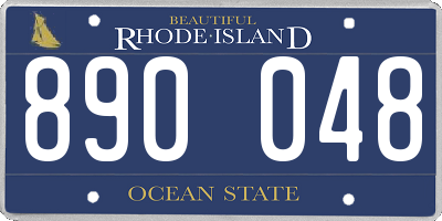 RI license plate 890048