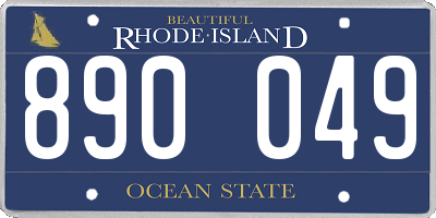 RI license plate 890049