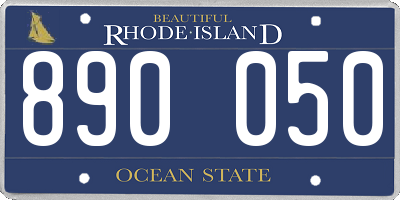 RI license plate 890050