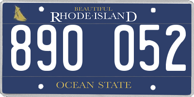 RI license plate 890052